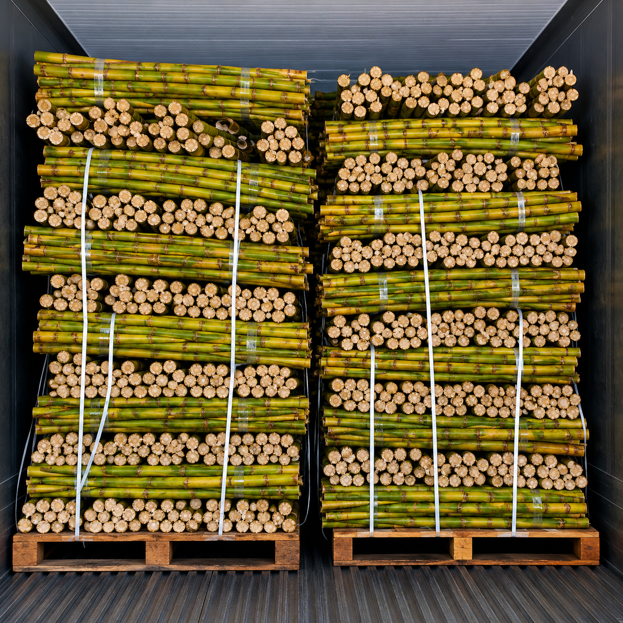 Caña de azúcar fresca de Costa Rica — fresh sugar cane stalks