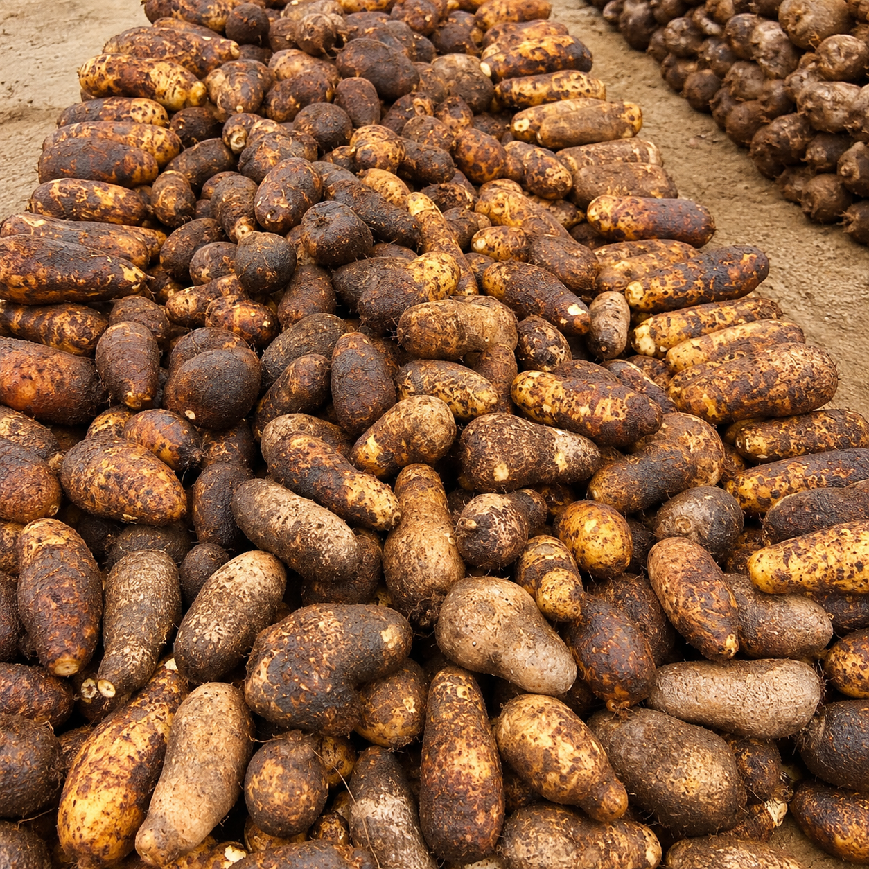 Ñame fresco de Costa Rica — fresh yam tropical root